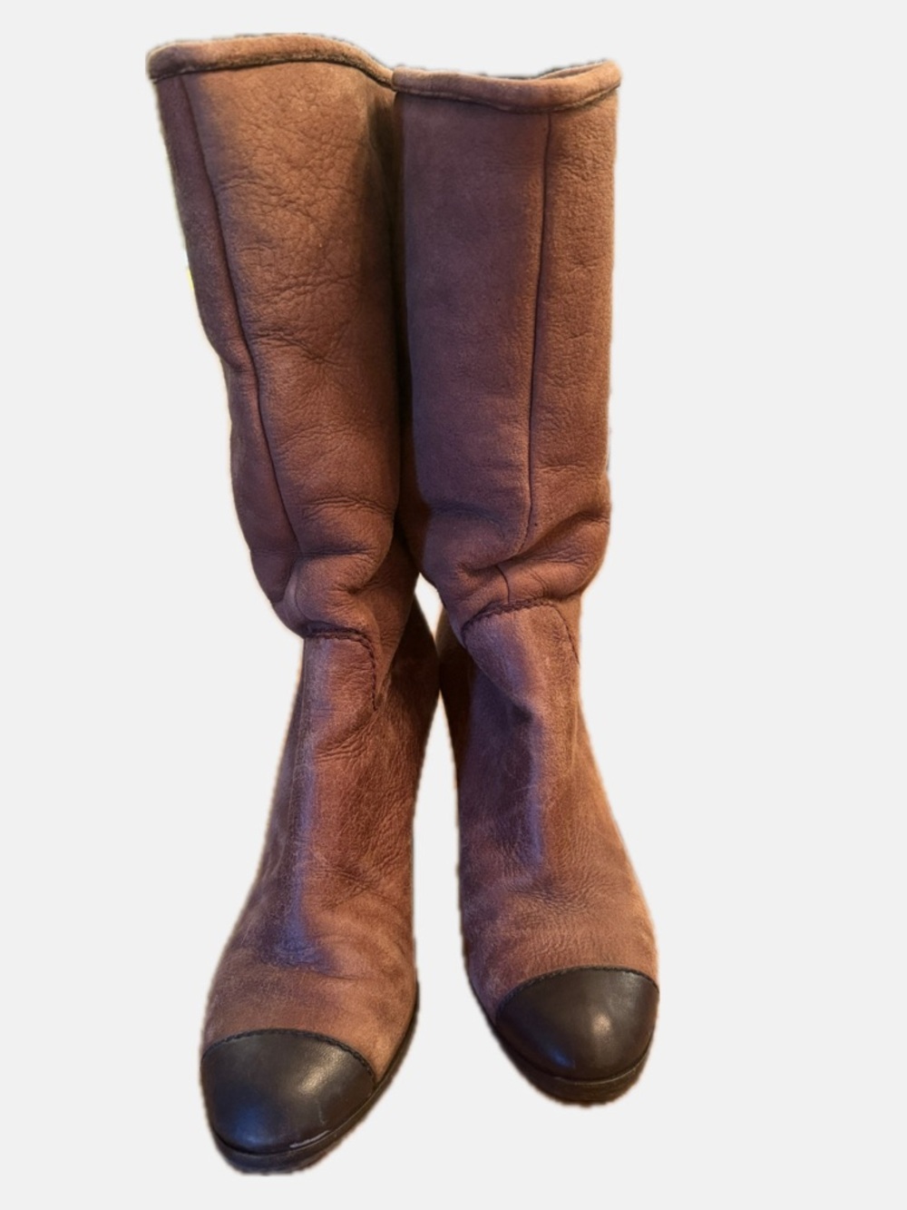 vintage Chanel mid-calf slouch boots circa Karl Lagerfeld 2005. Sz 38 - Picture 5 of 6